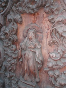 Wood carving, San Agustin Church